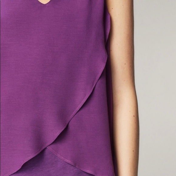 MOSSIMO Dutti Purple Double Layered Top NWT Size S - Picture 3 of 13
